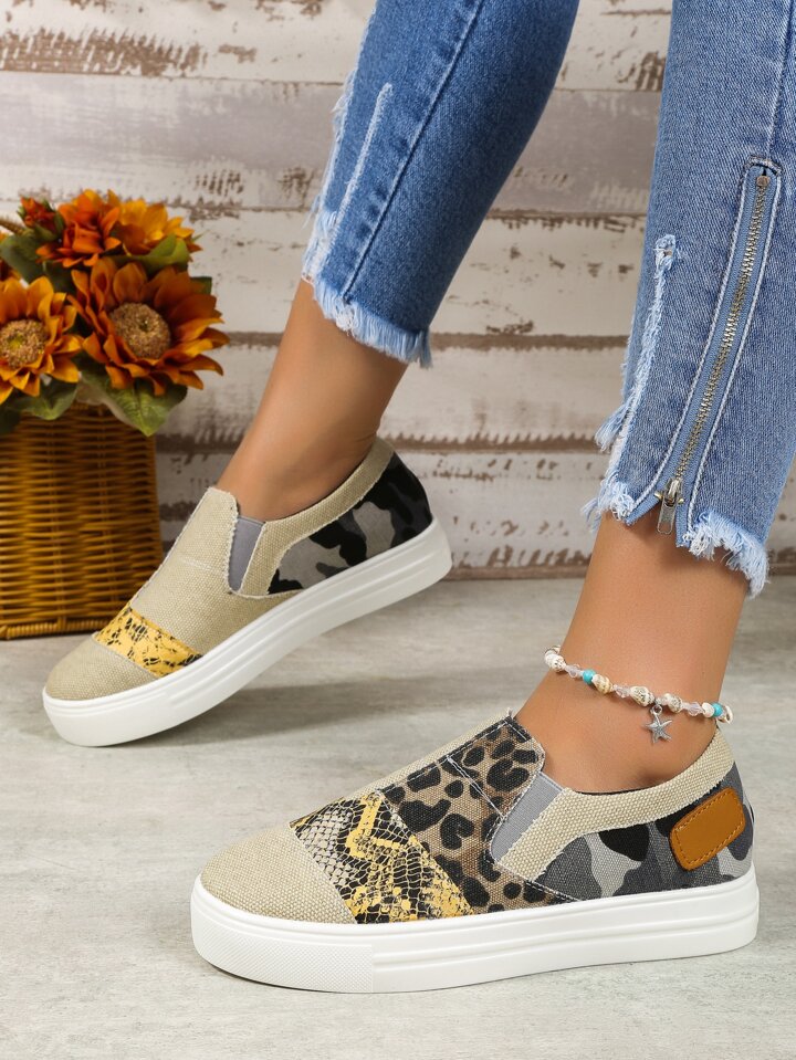 Tenis Bellamoda beige canva 301024