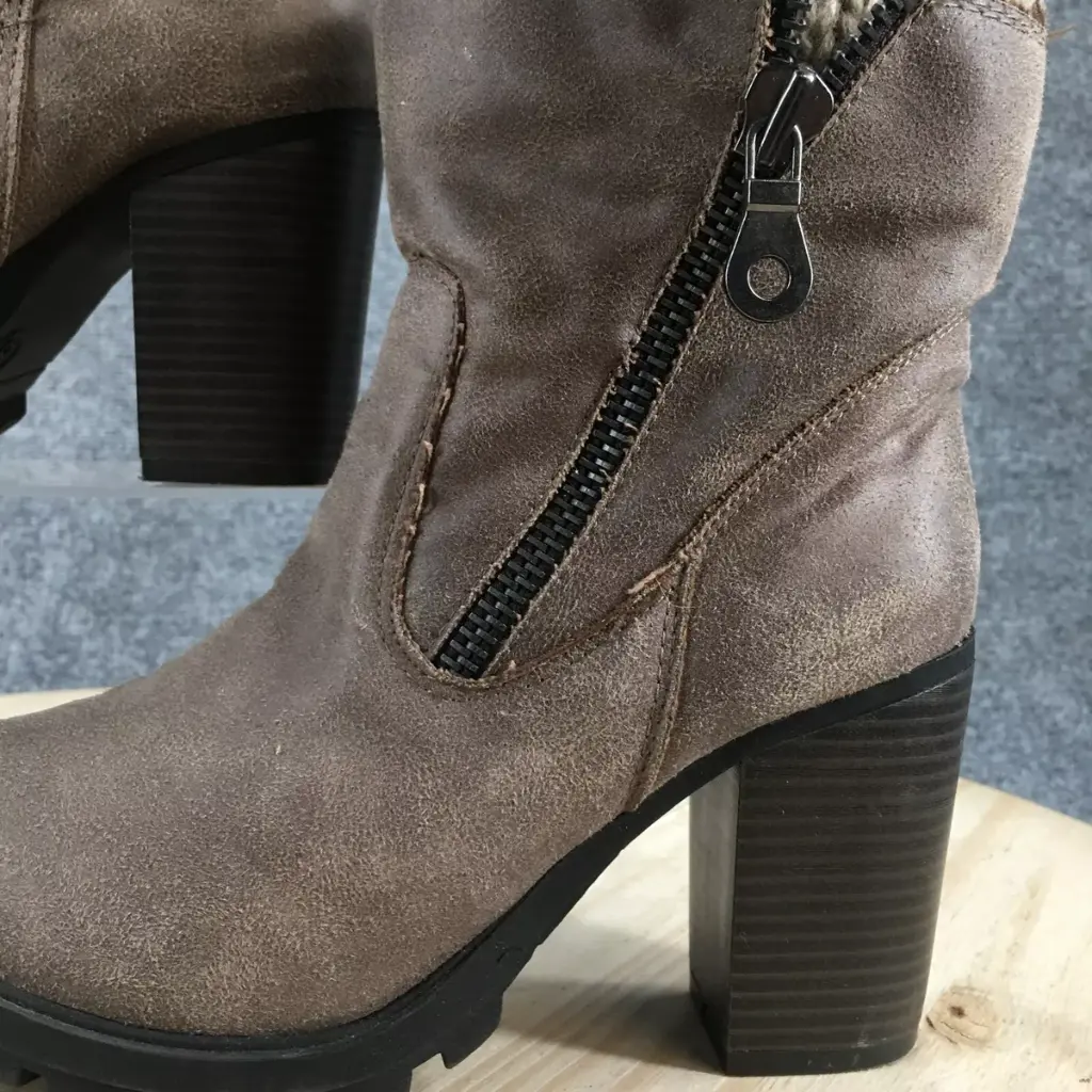 Botines Enguatados  Marca Mossimo Café -  8 cms.  Talla 38.5 / 301024