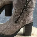 Botines Enguatados  Marca Mossimo Café -  8 cms.  Talla 38.5 / 301024