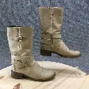 Botin Marca Natural Soul doble cincho Beige  Talla 38 - 2064