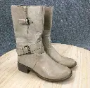 Botin Marca Natural Soul doble cincho Beige  Talla 38 - 2064