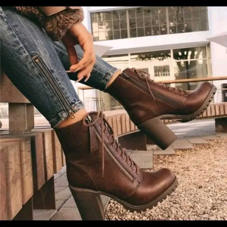 Botines Café Soda tacón 8 cms. Talla 38 - 2064