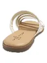 Sandalias marca Time and Tru Brillos beige Talla 39