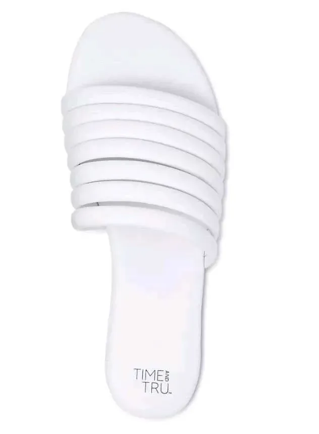 Sandalias marca Time and Tru tiras blanca Talla 39