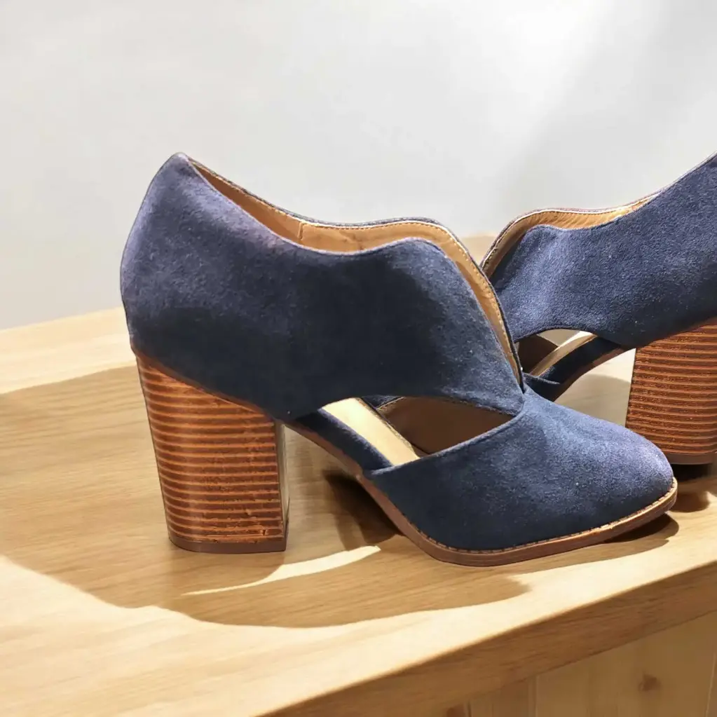 Tacones Celestes Marca Matta Ankle Talla 36.5*