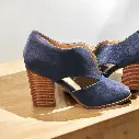 Tacones Celestes Marca Matta Ankle Talla 36.5*