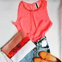 Blusa de Chifón Coral