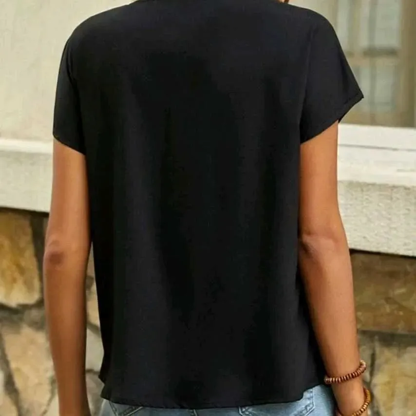 Blusa bordada Negra