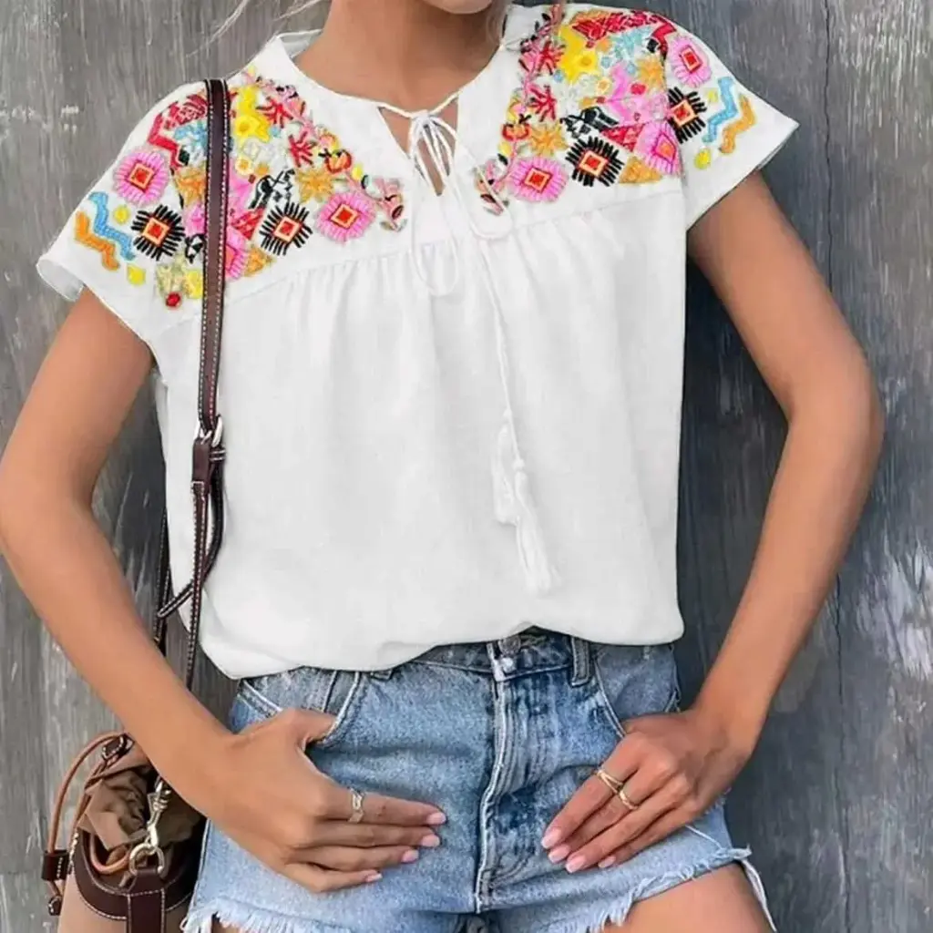 Blusa bordada Blanca