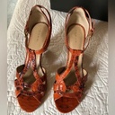 Tacones Marca Tahari Snake print Naranja Talla 39-2284