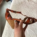 Tacones Marca Tahari Snake print Naranja Talla 39-2284