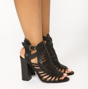 Tacones Cangrejeras Negro marca American Eagle Talla 38.5 - 2064