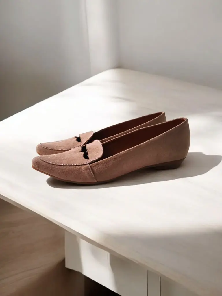 Flats Aniza gamuza beige (D)