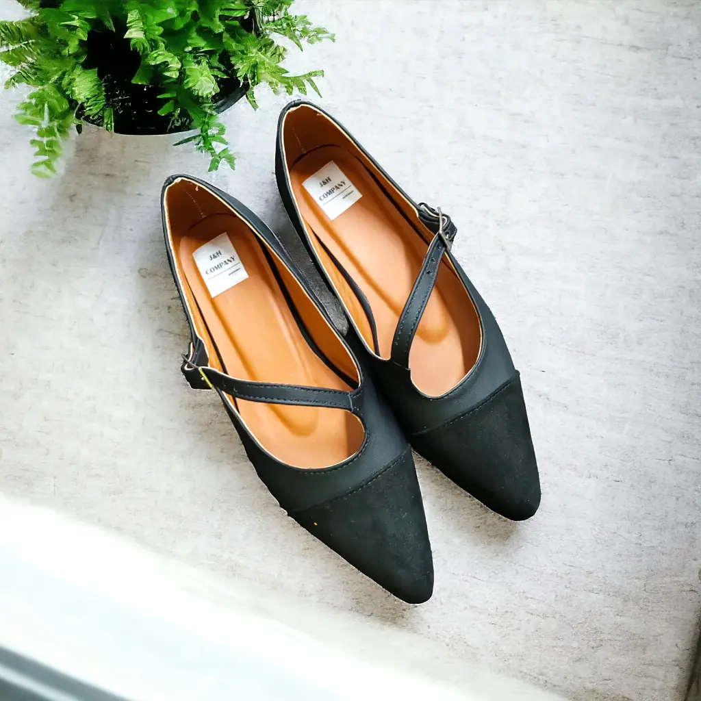 Flats Ana Paula Semipiel Negra (D)
