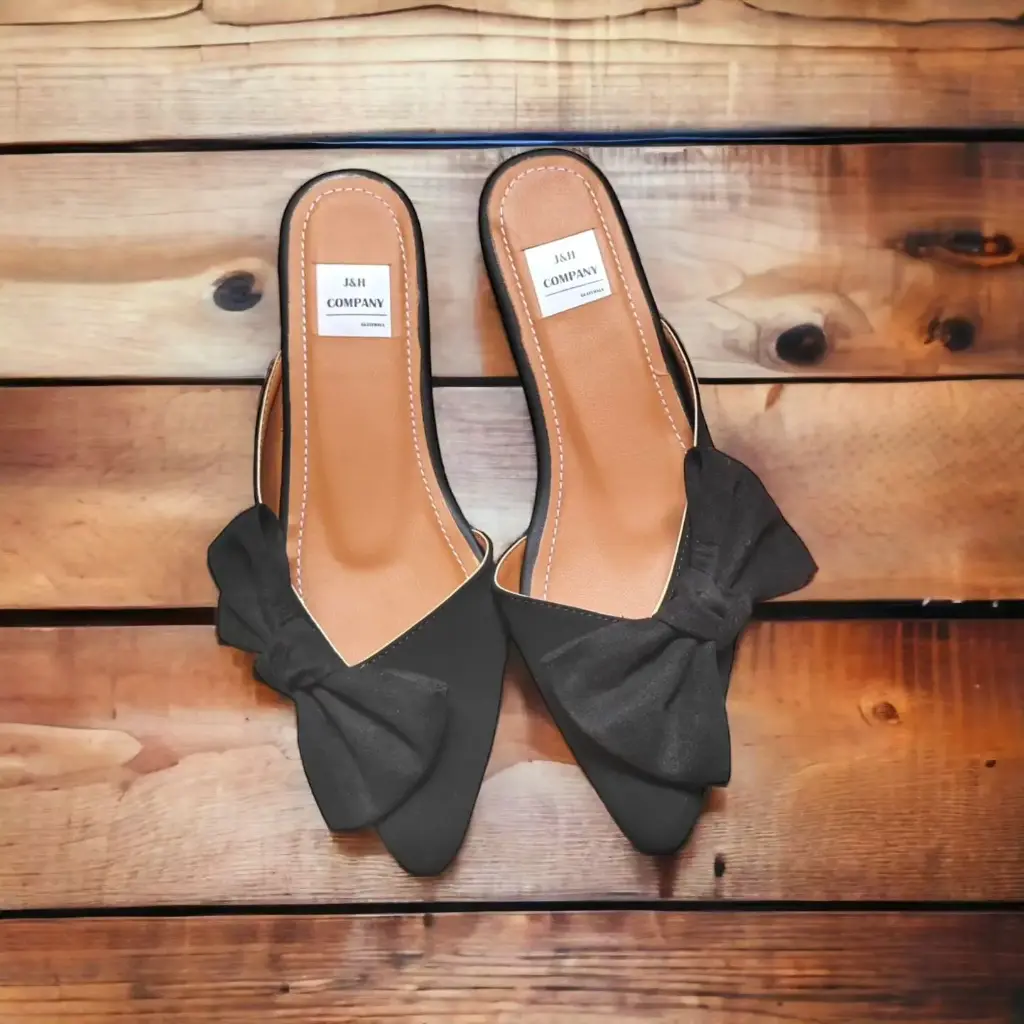 Flats Hellena Moño gamuza negra (D)