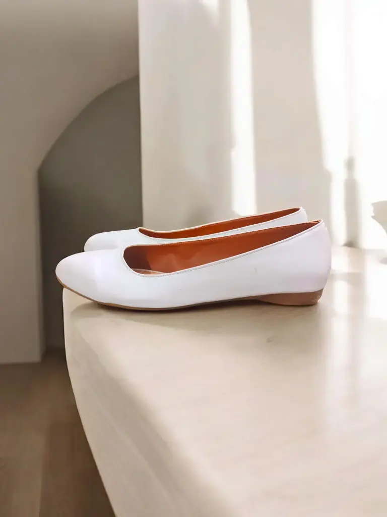 Flats Hermine semipiel blanca forro piel (D) (41 W)