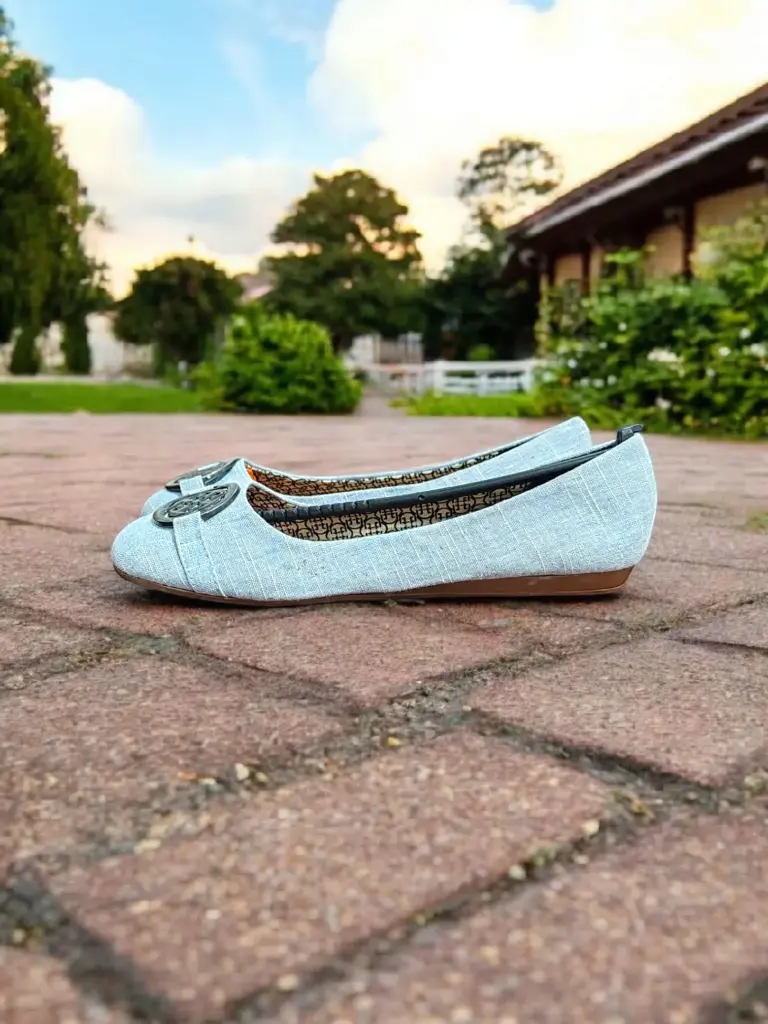  Flats Daisy Fuentes Celeste Talla 38.5 301024