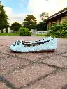 Flats Daisy Fuentes Celeste Talla 38.5 301024