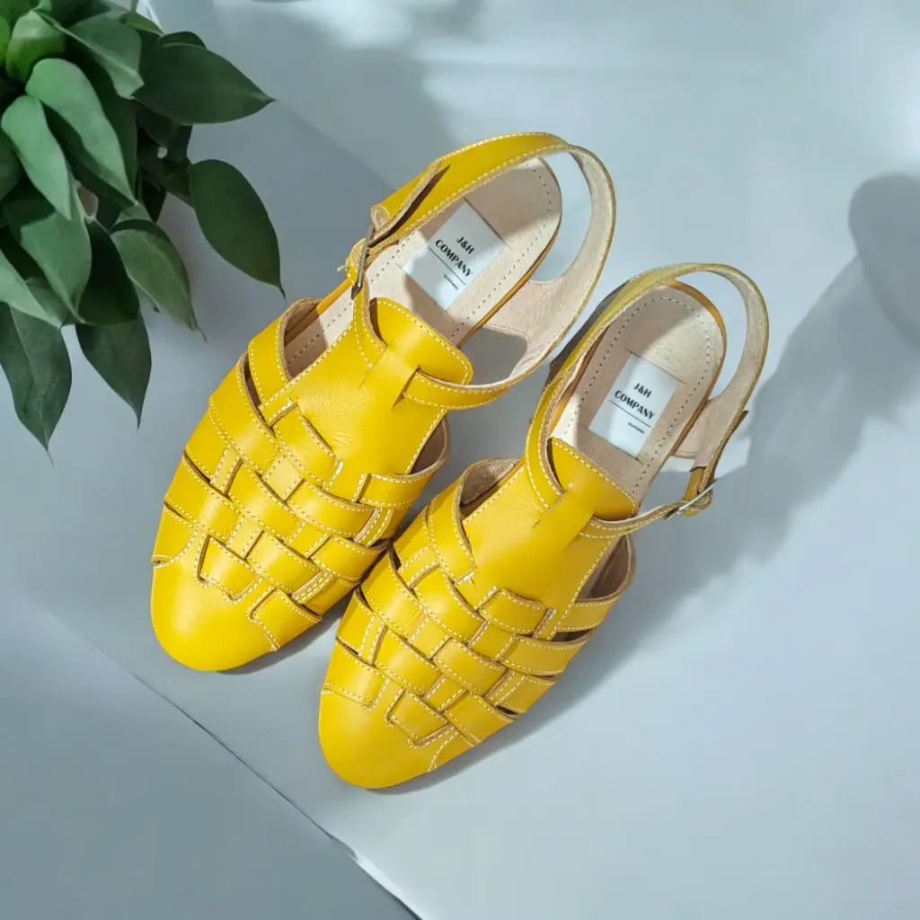 Flats Cangrejera Martha Piel Mostaza, Valerina / CANGMARTHA-P-01 (D)