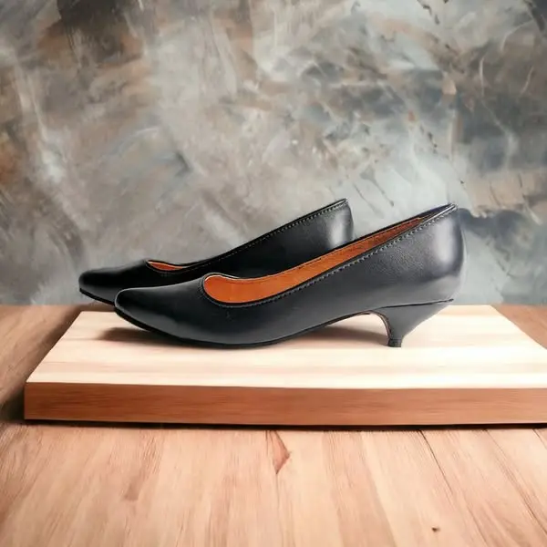 Tacones Carlota semipiel negra, forro piel, tacón aguja 3.5 (D) (37, 05)