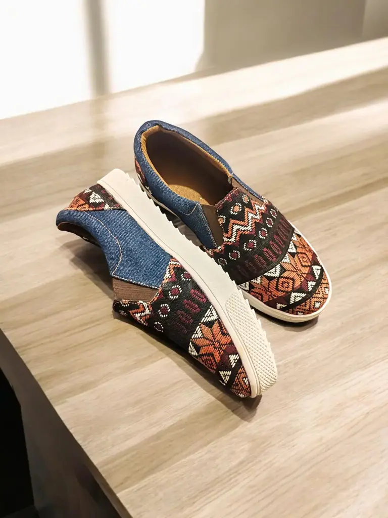 Tenis Vans de Meter, Típico Toto Café, lona azul (D) (39)