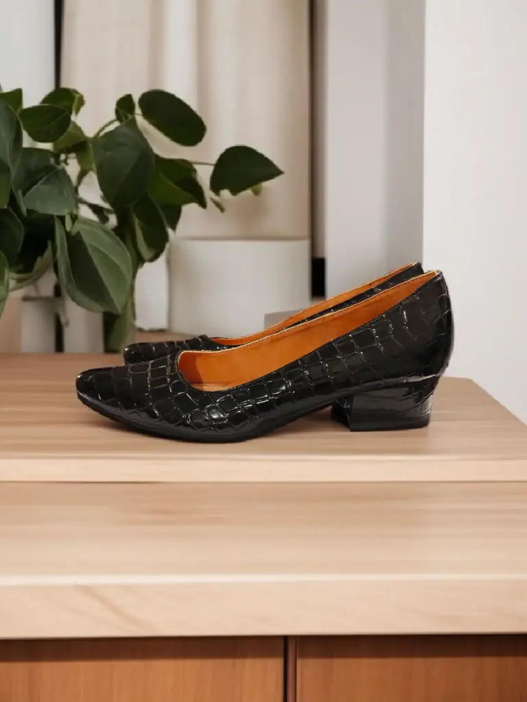 Tacones Stilettos print cocodrilo negro tacón 3 cms (D) (36.5)