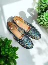 Flats Huaraches sin cincho, semipiel negra (D)