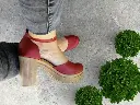 Tacones Quetzalí todo en piel roja (D) (35.5)