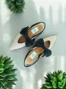  Flats Mulé brisa semipiel nude y gamuza negra (D)