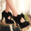 Tacones Fereshte Gamuza Negra Talla 36