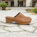 Tacones Universal Treads estilo suecos Semipiel Beige Talla 36
