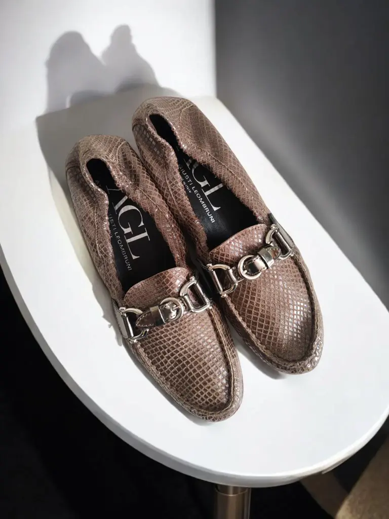 Flats AGL 100% Piel Color café Talla 36.5