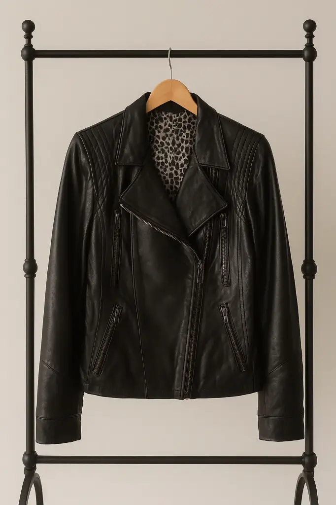 Chumpa en 100% Piel negra Marca Wilson Leather Talla Medium 