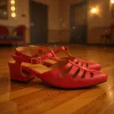 Tacones Marge semipiel roja Tacón 3cms / Talla 37 (D)