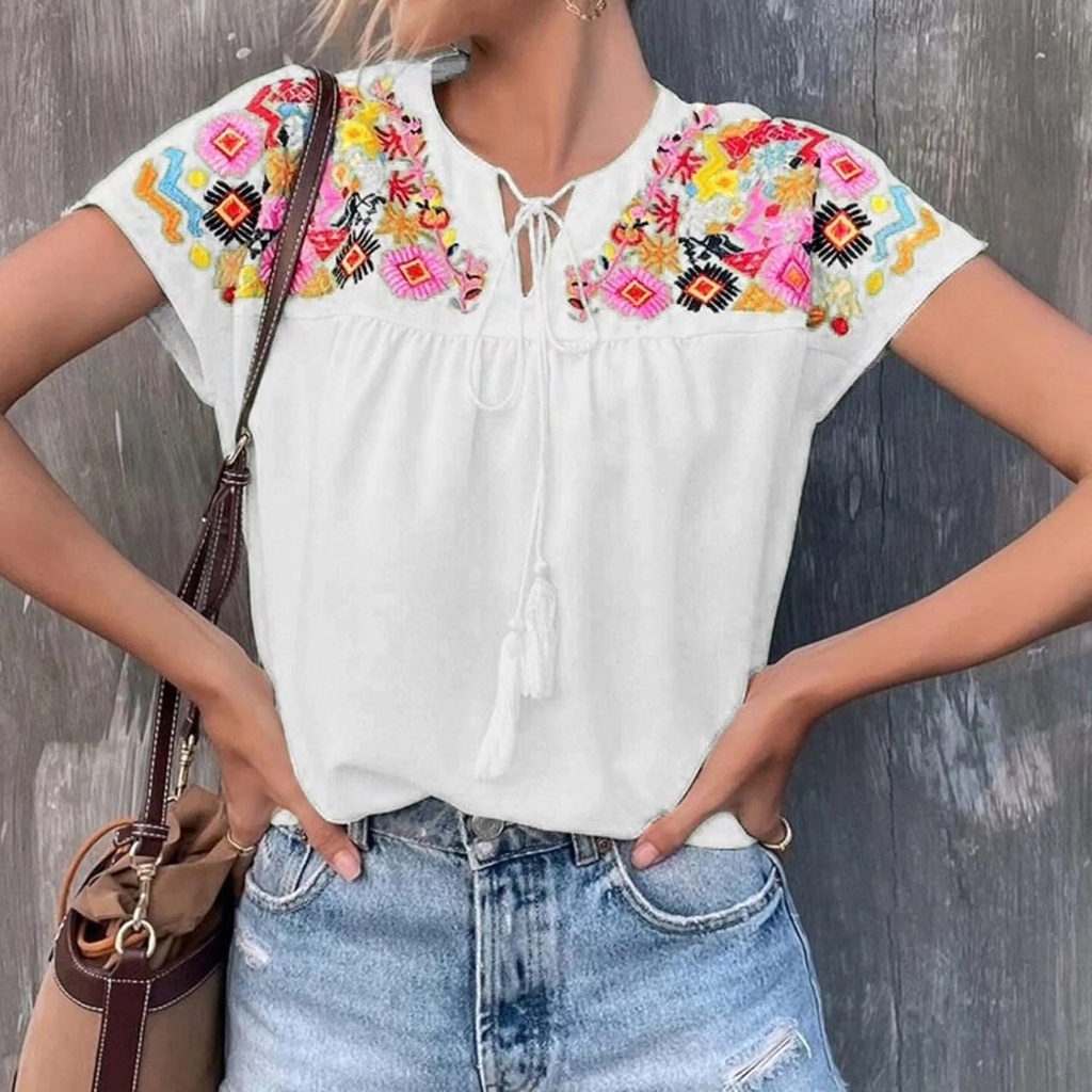 Blusa bordada Blanca