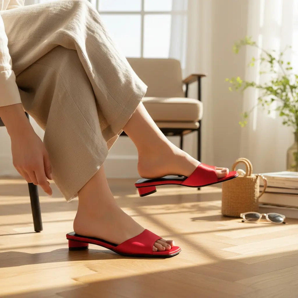 Tacones Marca Chadwica´s  rojo  tacón  2cm Talla 37 