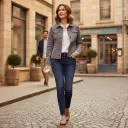 Chumpa Color Gris Marca Charter Club Talla S		 