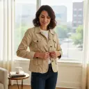 Chumpa Color Beige Marca Mossimo Talla XS	 