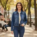 Chumpa Color Azul Marca Joe Fresh Talla M		 