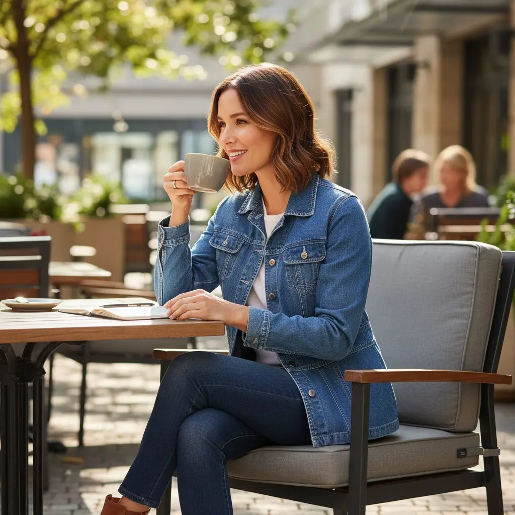 Chumpa Color Azul Marca Style & Co Talla M	 