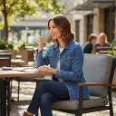 Chumpa Color Azul Marca Style & Co Talla M	 