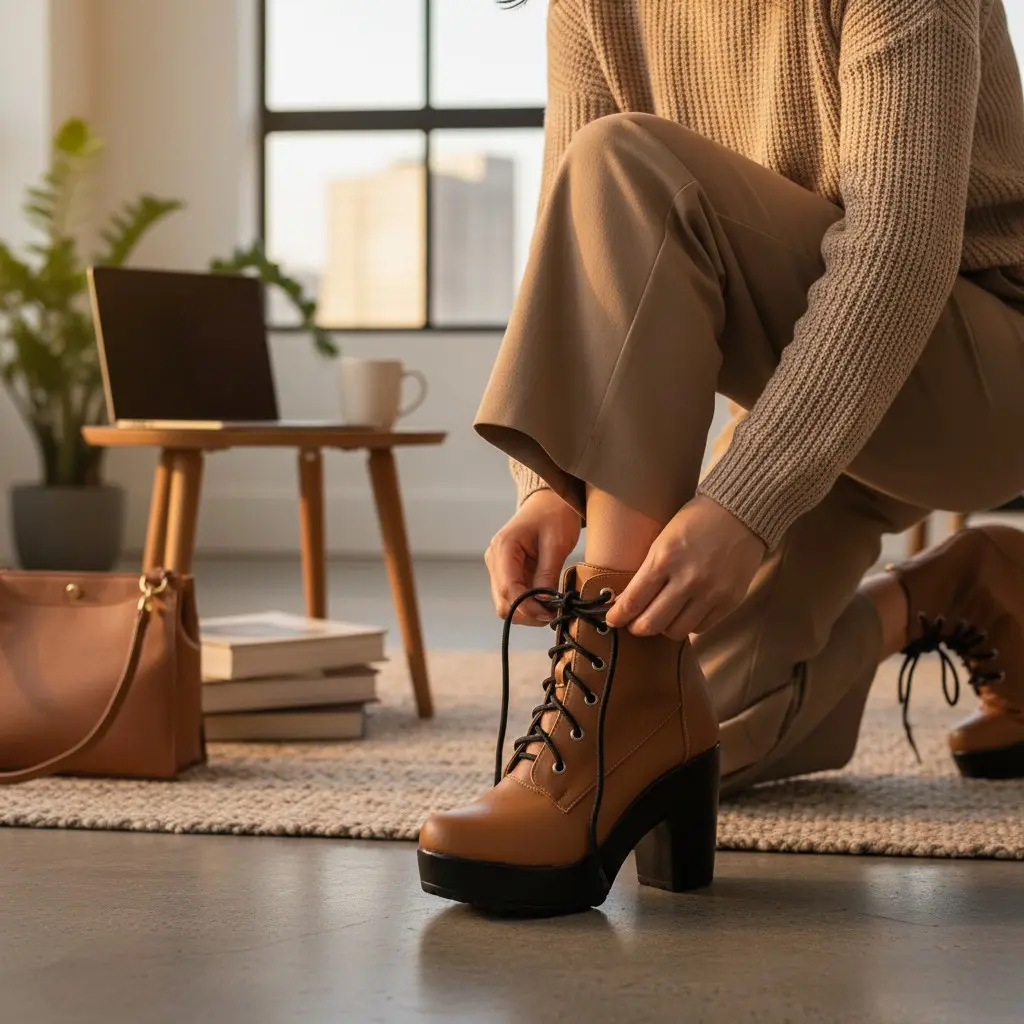 Botines Aileen semipiel gena Talla 36 (D)