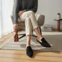 Flats Luxe gamuza negra Talla 37 (D)