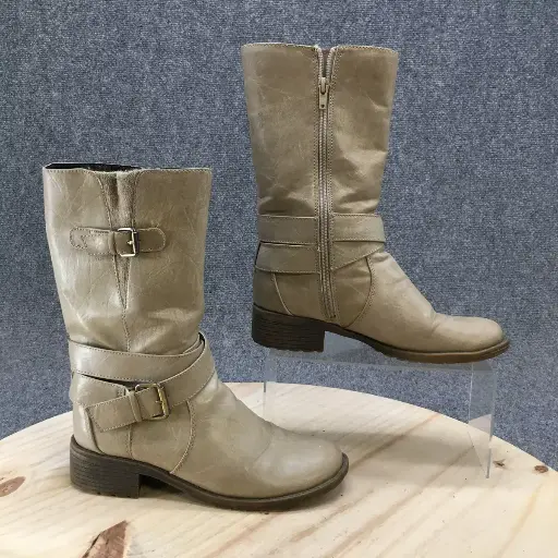 Botin Marca Natural Soul doble cincho Beige  Talla 38 - 2064