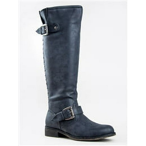 Botas a la Rodilla Marca JustFab Azul Talla 37.5- 2284 