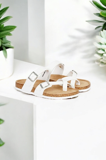 Sandalias Blancas Time and Tru Bryceee Talla 40 301024