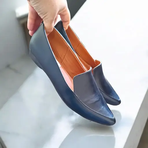 [BRIGITTEFLA-03] Flats Brigitte sin adorno semipiel negra (D)