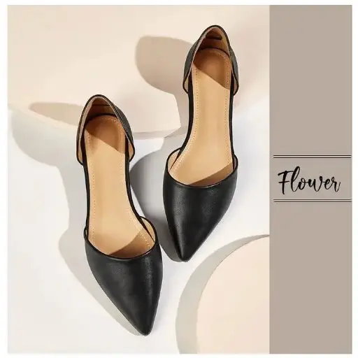 [Flowe-09] Flats Flower semipiel negra (D)