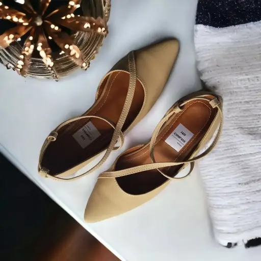 [MATILDEFC-01] Flats Matilde semipiel beige, forro piel (D)