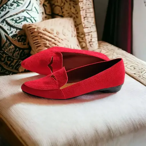 [ANIZA-01] Flats Aniza gamuza roja (D)